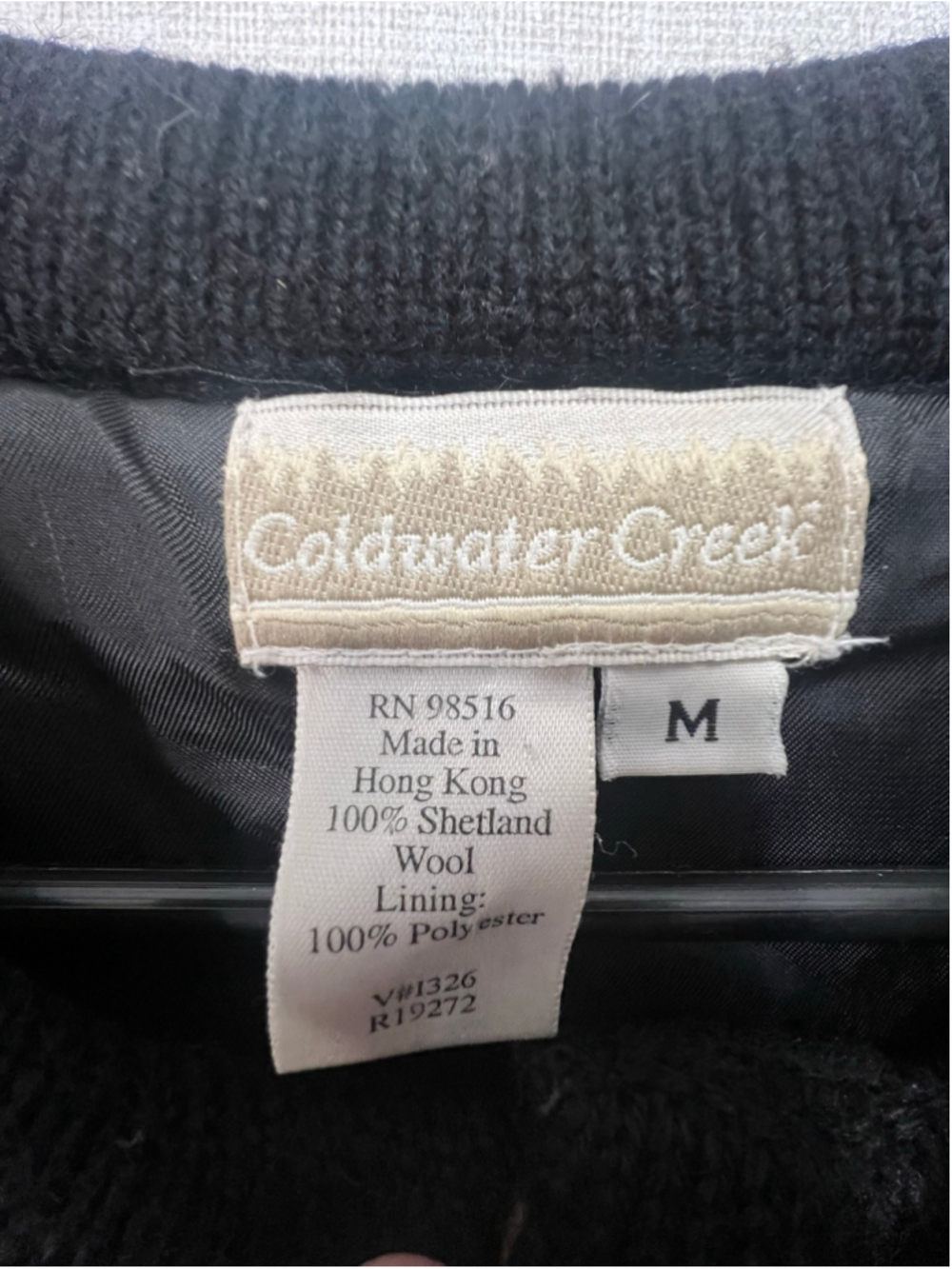 Coldwater Creek 100% Shetland Wool Floral Fair Isle Button Up Cardigan Sweater - Picture 4 of 6